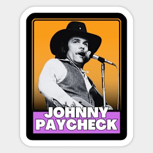 Johnny paycheck (retro) Sticker